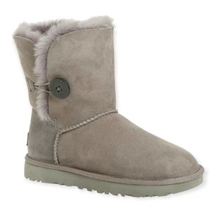 UGG Bailey Button II Boot Grey Suede Short, Size 9